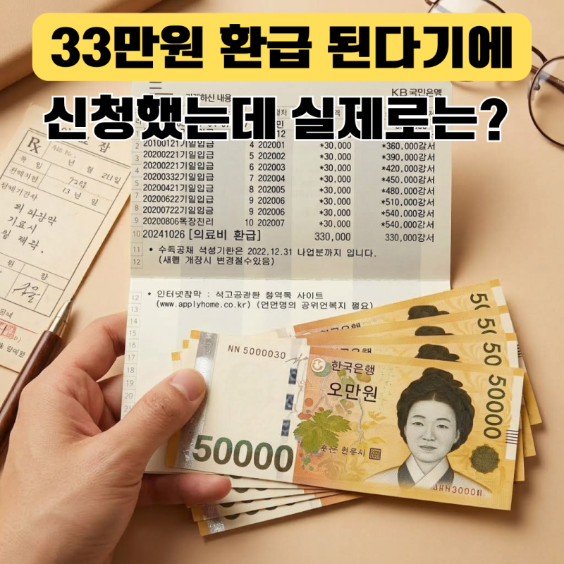 의료비 33만원 환급된다기에 삼쩜삼에서 신청했는데 실제는?