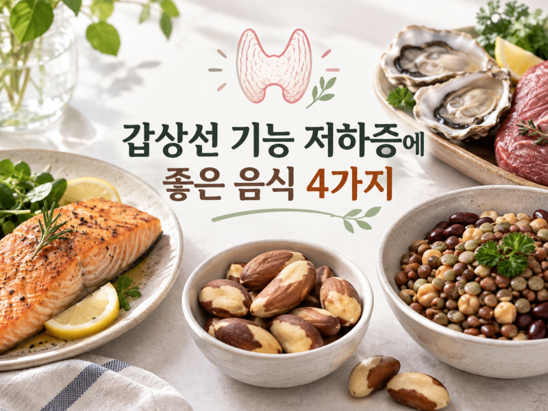 갑상선 기능 저하증에 좋은 음식 4가지, 20년째 씬지로이드 먹으며 챙긴 식단