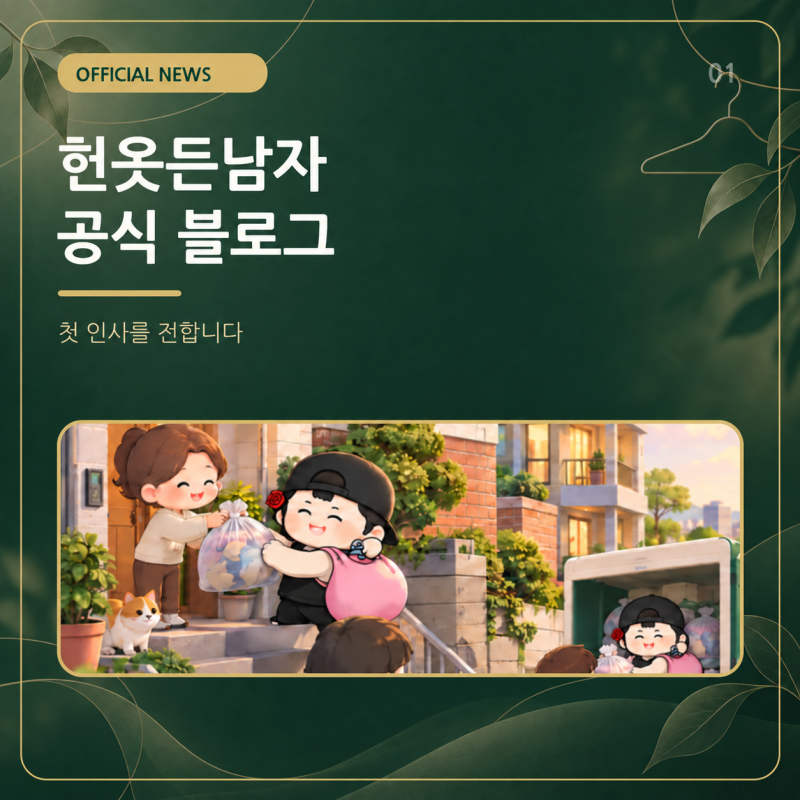 헌옷든남자 공식 블로그를 시작합니다 | 방문 헌옷수거 안내