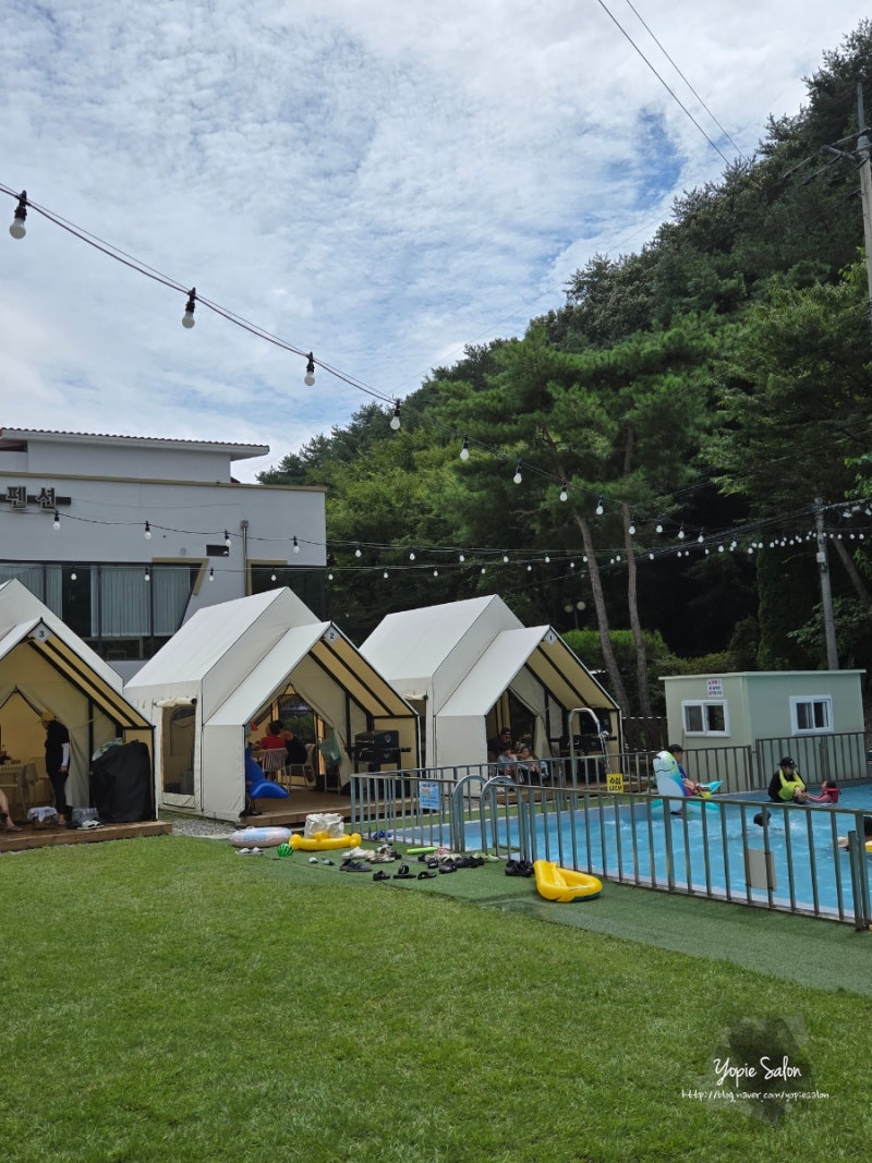 아산 소풍펜션 : 36개월, 19개월, 3개월 삼남매와 함께한 당일치기 물놀이 + 외암마을