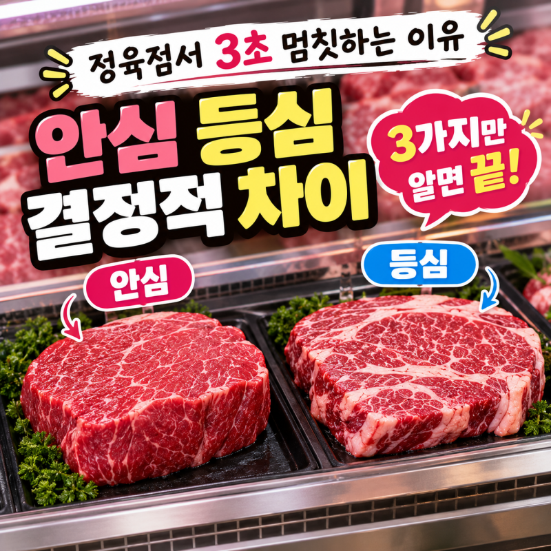 소고기 안심 등심 차이, 결정적 차이 3가지