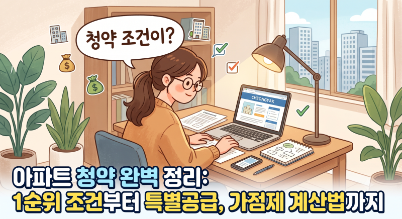 아파트 청약 완벽 정리: 1순위 조건부터 특별공급, 가점제 계산법까지