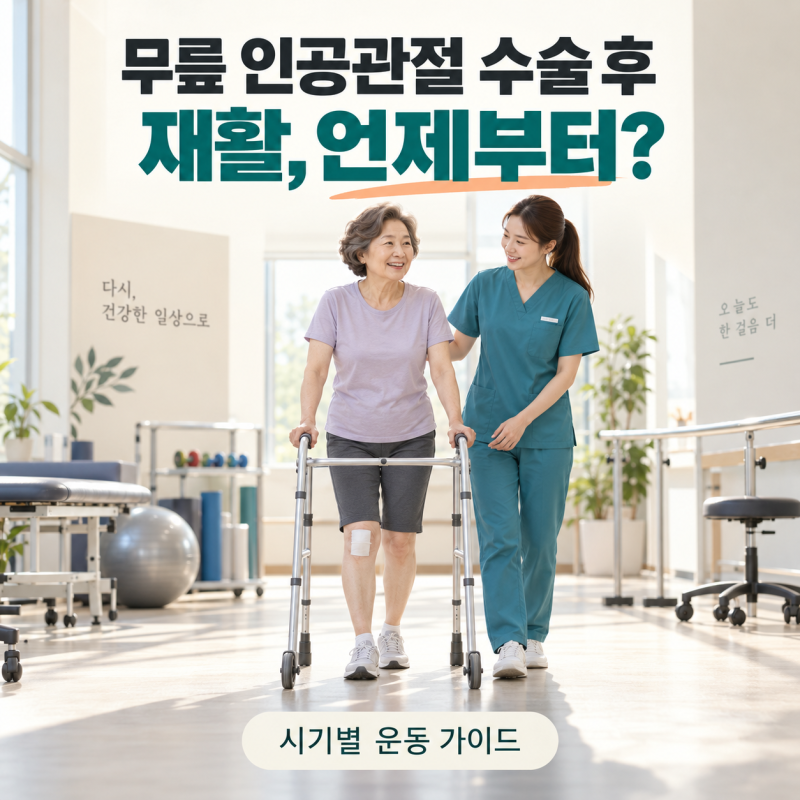 무릎 인공관절 수술 후 재활 방법과 기구, 시기 놓치면 다리 안 펴지는 이유 (근거 기반 시기....