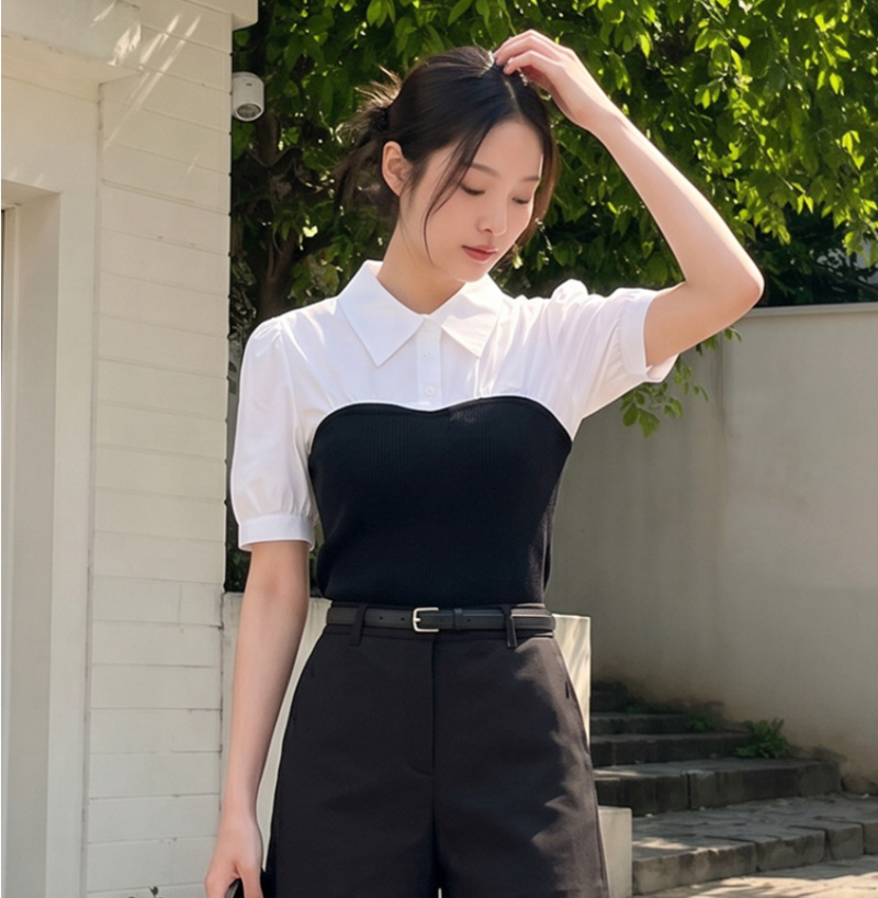 로엠 뷔스티에 매칭 반팔 블라우스 색상 사이즈 총정리
