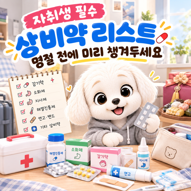 자취생 필수 상비약 리스트, 명절 전에 미리 챙겨두세요