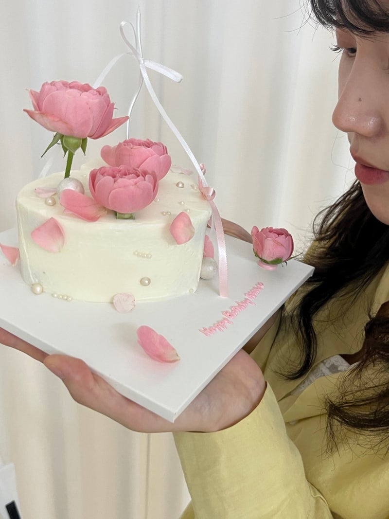 신용산역 주문제작 당일케이크 바닐라레터 예쁘고 맛있어요