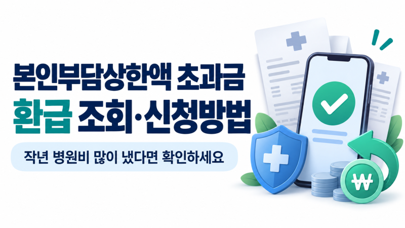 작년 병원비 많이 냈다면 확인하세요｜본인부담상한액 초과금 환급 조회·신청방법