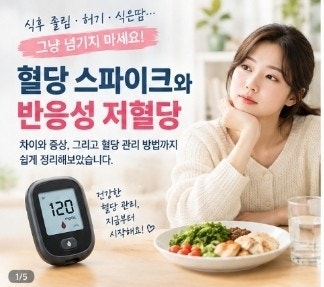 혈당 스파이크와 반응성 저혈당｜식후 졸음과 허기, 그냥 넘기지 마세요