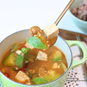두부 된장찌개 재료 레시피 간단 애호박 된장찌개 맛있게 끓이는법