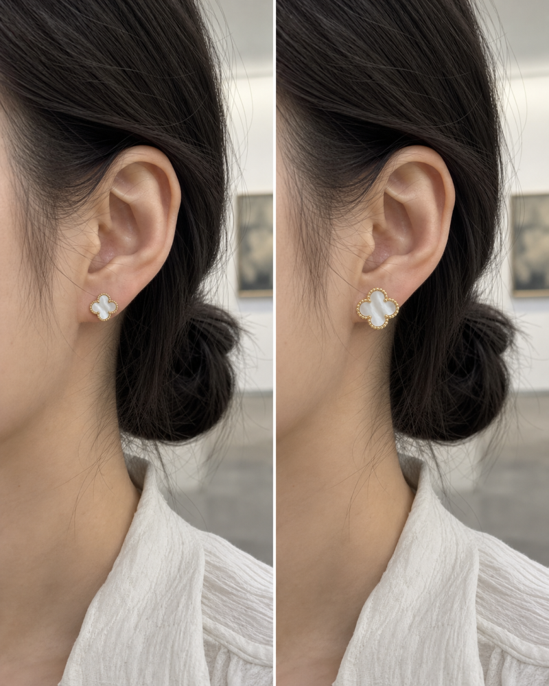 반클리프 알함브라 귀걸이 사이즈｜스위트 9.5mm vs 빈티지 15mm 비교