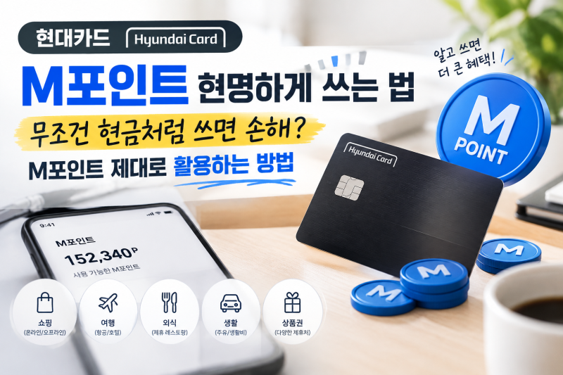 "현대카드 M포인트 현명하게 쓰는 법무조건 현금처럼 쓰면 손해? M포인트 제대로 활용하는 방....