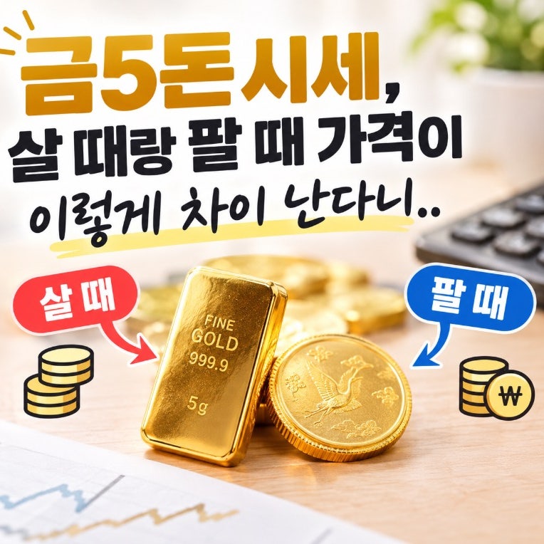 금5돈시세 , 살 때랑 팔 때 가격이 이렇게 차이 난다니..
