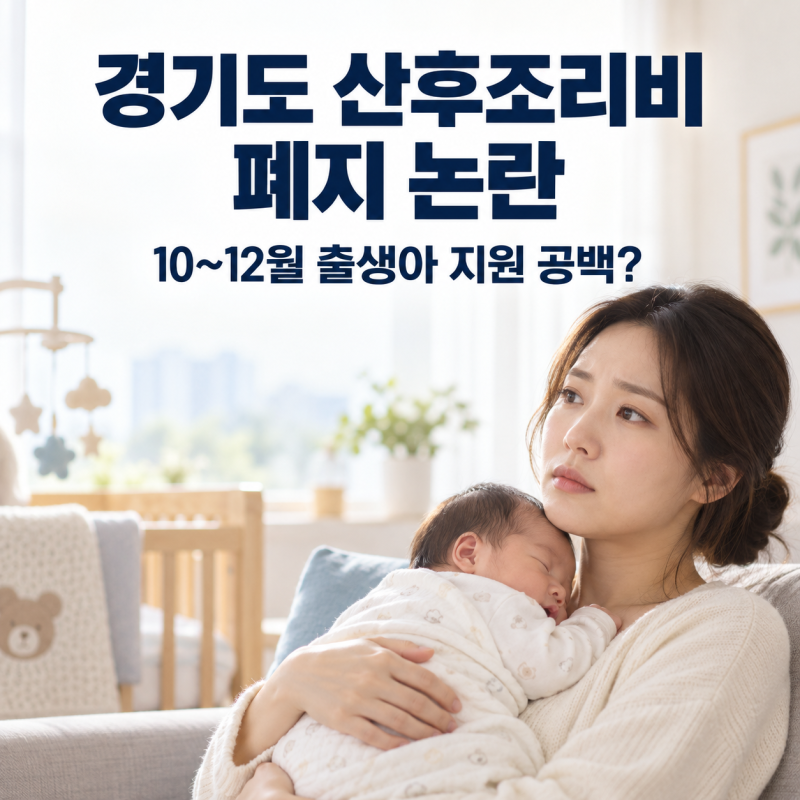 경기도 산후조리비 폐지 논란｜10~12월 출생아 지원 공백·반대 청원 정리