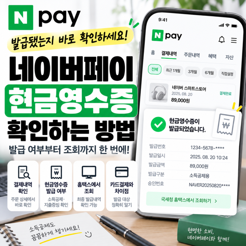 네이버페이 현금영수증 확인하는 방법｜발급 여부와 조회까지