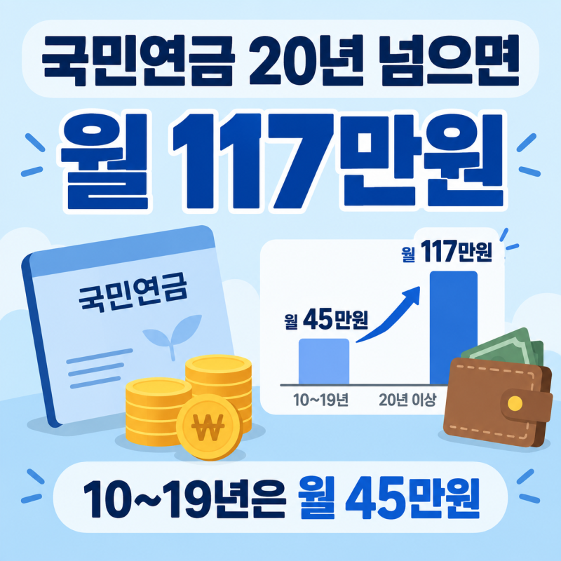 국민연금 가입기간 20년 넘으면 월평균 117만원, 왜 차이가 클까?
