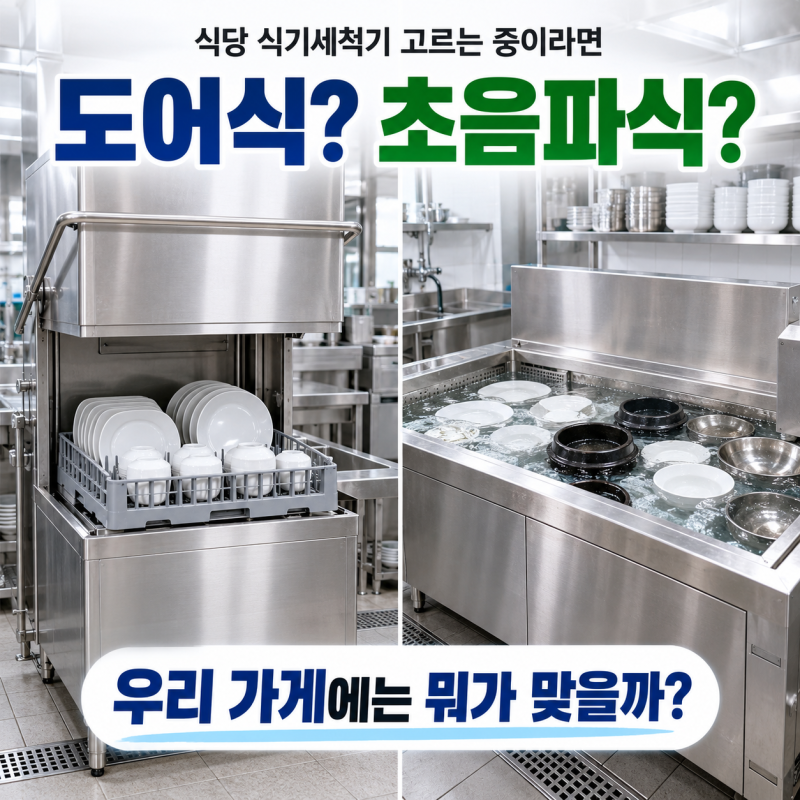 업소용 식기세척기 초음파식 vs 도어식, 우리 식당에는 뭐가 맞을까?