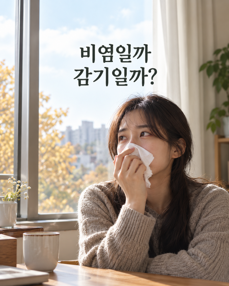 환절기 알레르기 비염과 감기 구별법