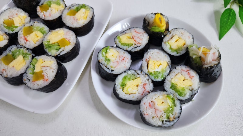 간단 김밥 재료 오이 크래미 요리 초간단 김밥 만들기 오이김밥 레시피