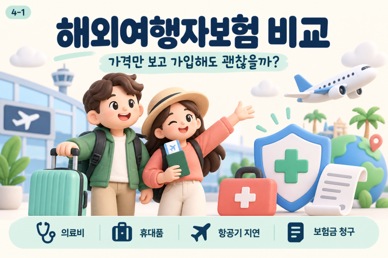 해외여행자보험 비교, 싼 것만 골랐다가 보상 못 받는다? 보험료·휴대품·항공기 지연 확인....