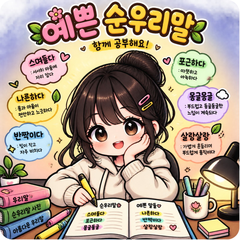 예쁜 순우리말 모음, 뜻까지 알고 나면 더 예쁘다! 아기 순우리말 이름 추천!