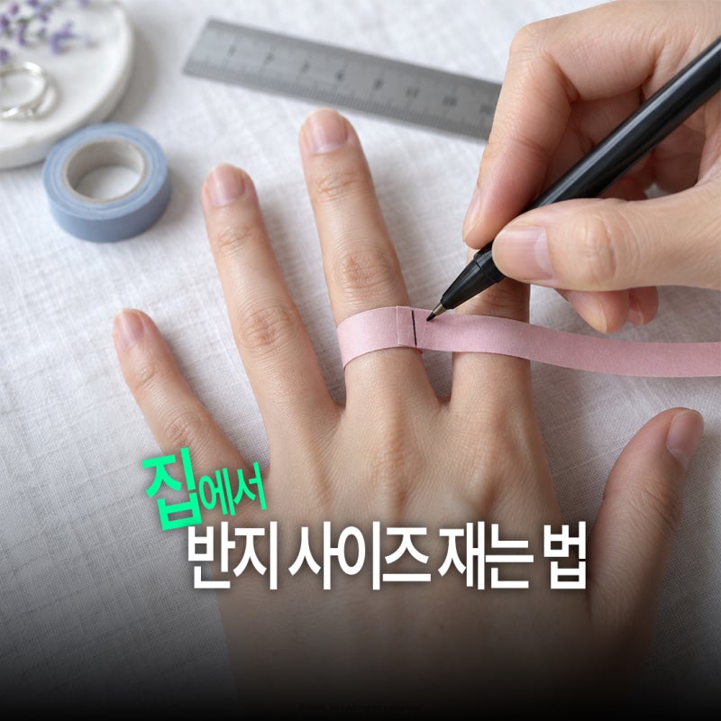 1분만에 반지 호수 재는법 (반지 사이즈표 cm)