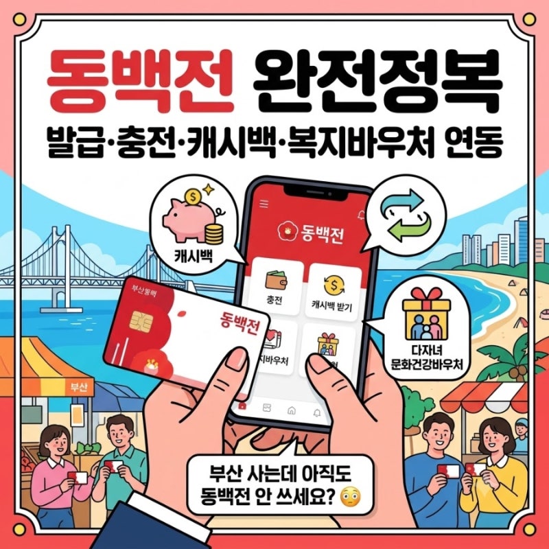 동백전 완전정복 발급·충전·캐시백·복지바우처 연동 활용법 총정리