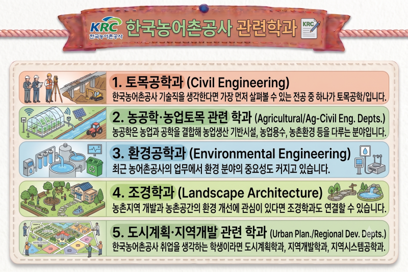 한국농어촌공사 취업가이드 5편-관련 전공·자격증 총정리