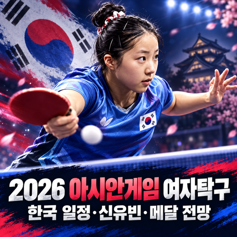 2026 아시안게임 여자 탁구 일정·대표팀 명단과 신유빈 메달 전망