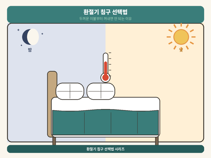 환절기 침구 선택법, 두꺼운 이불부터 꺼내면 안 되는 이유