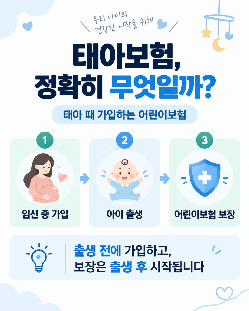 태아보험 언제 가입해야 할까? 생명보험사 vs 손해보험사 차이부터 가입 시기·보장까지 총정....