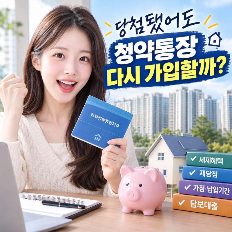 아파트 청약 당첨 후 통장을 해지했다면? 다시 가입해야 하는 이유