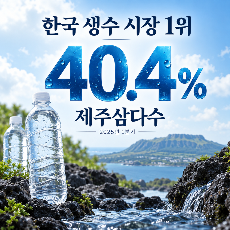 아이시스·백산수 합쳐도 못 넘는다, 생수 1위 삼다수