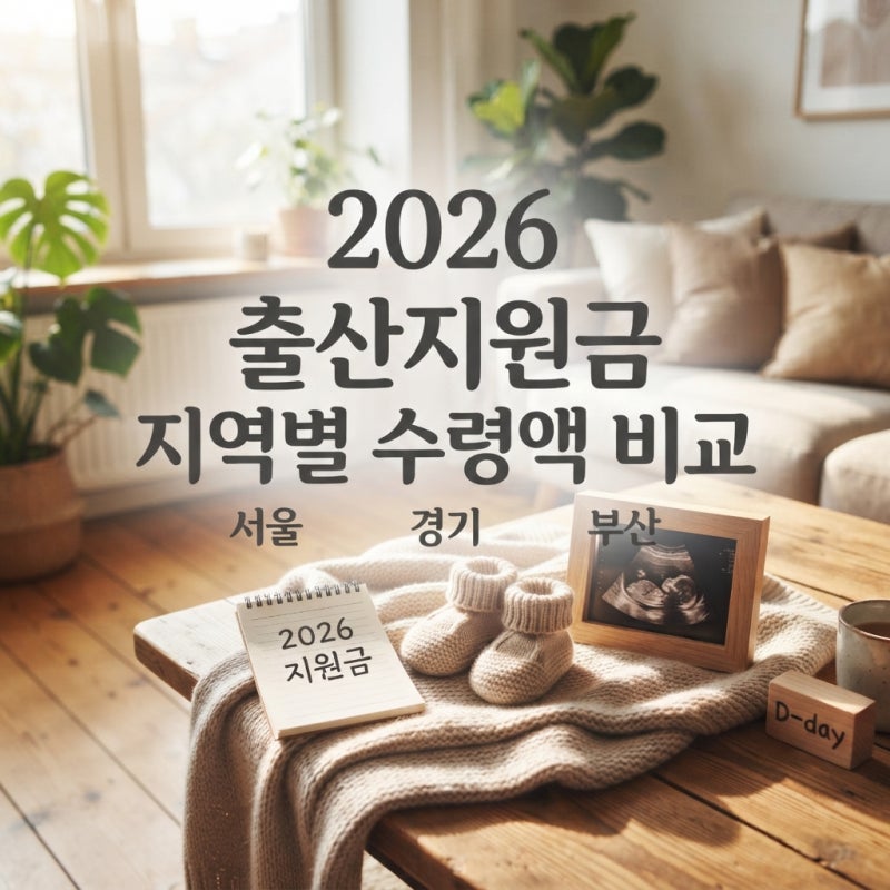2026출산지원금 부산 인천 경기도 혜택 비교 시 주의할 점 3가지