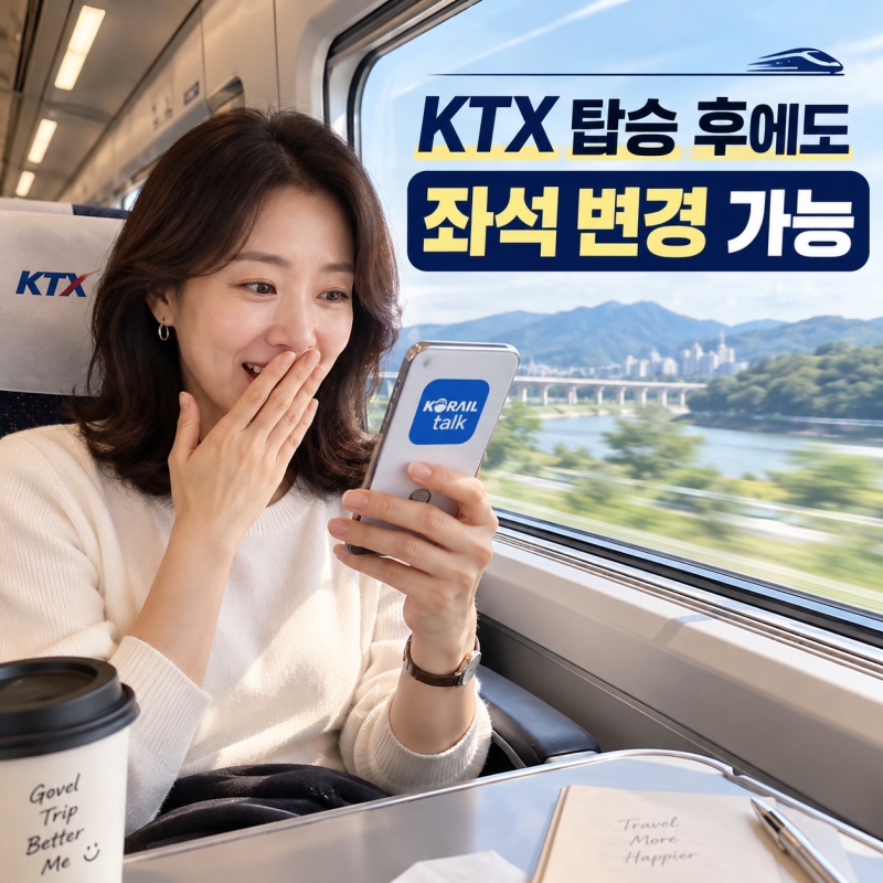 KTX 이동 중에도 좌석 변경 가능? 코레일톡으로 셀프 변경하는 방법 총정리