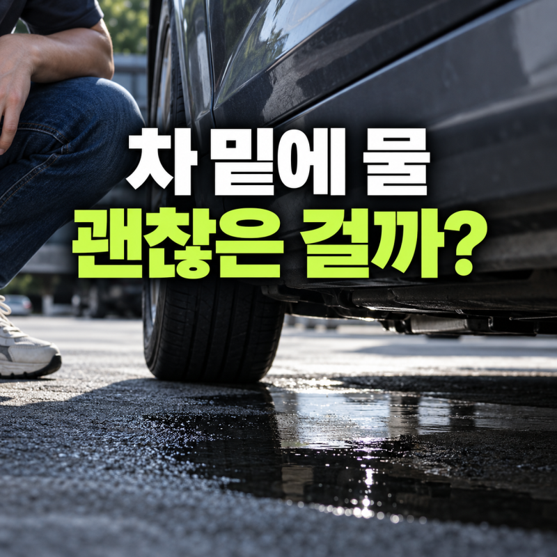 자동차 밑에 물이 떨어져 있다면, 누수라고 생각하기 전에 확인할 것