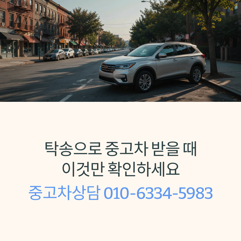 울산 중고차 매매 탁송으로 받아볼 때 필수 검수 항목