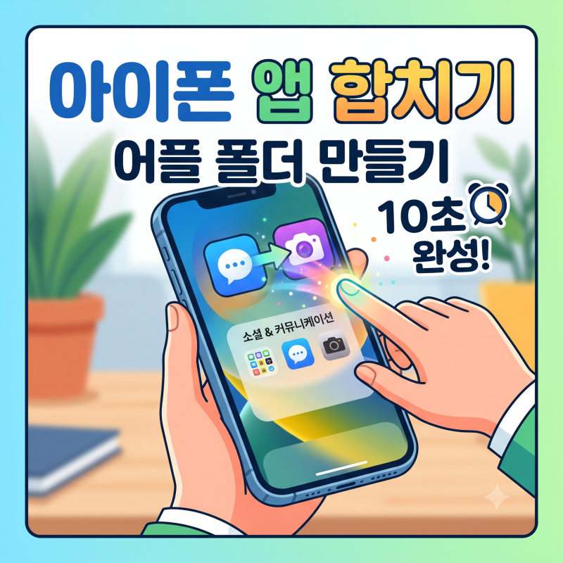 [아이폰 꿀팁] 아이폰 앱 합치기 3초 완성! 어플 폴더 만들기 및 홈 화면 정리 방법
