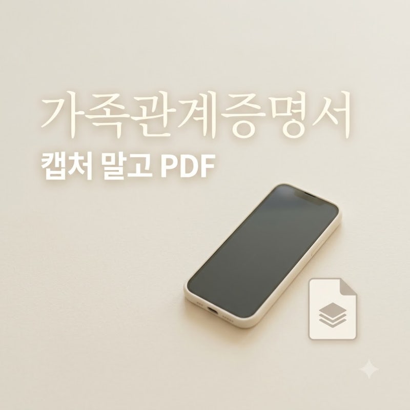 "어쩐지 안 되더라.." 가족관계증명서 캡처하는 법, 제출용으로 만드는 2가지 비밀