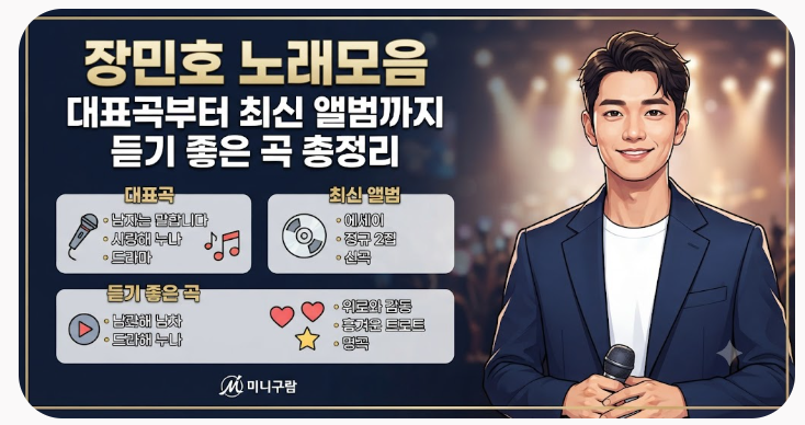 장민호 노래모음 대표곡부터 최신 앨범까지 듣기 좋은 곡 총정리
