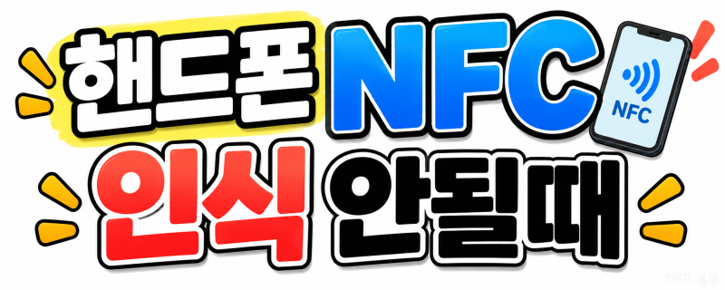 핸드폰 NFC 오류 인식 안될때 해결방법