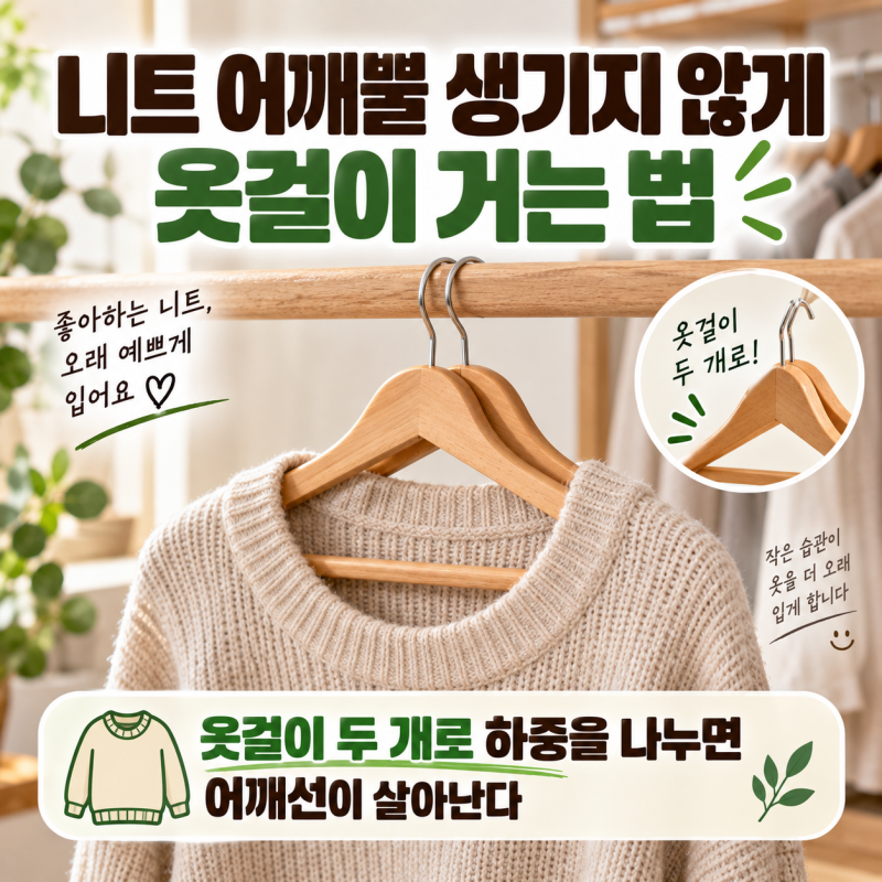 니트 어깨뿔 생기지 않게 옷걸이 거는 법
