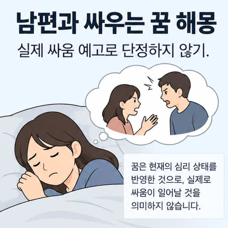 남편과 싸우는 꿈 해몽, 상황별 의미 정리