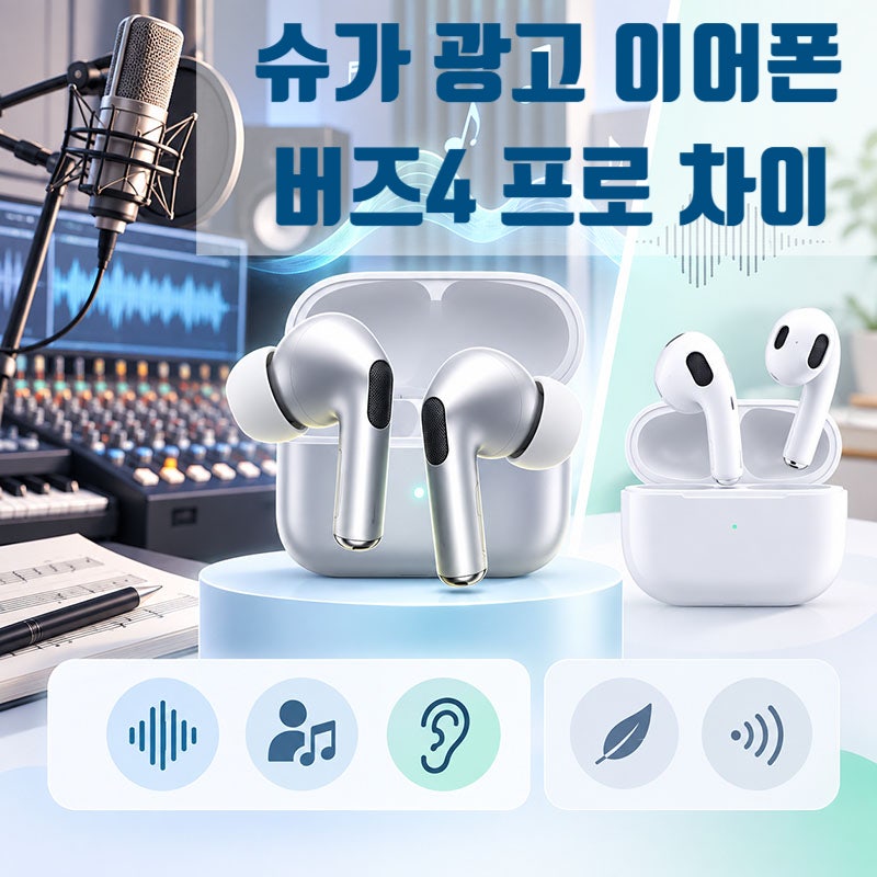 BTS 슈가 광고 속 이어폰, 갤럭시 버즈4 프로 뭐가 다를까?