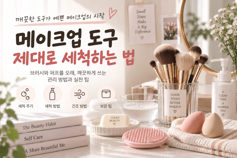 메이크업 브러시와 퍼프 세척하는 법, 오래 깔끔하게 쓰는 관리 방법