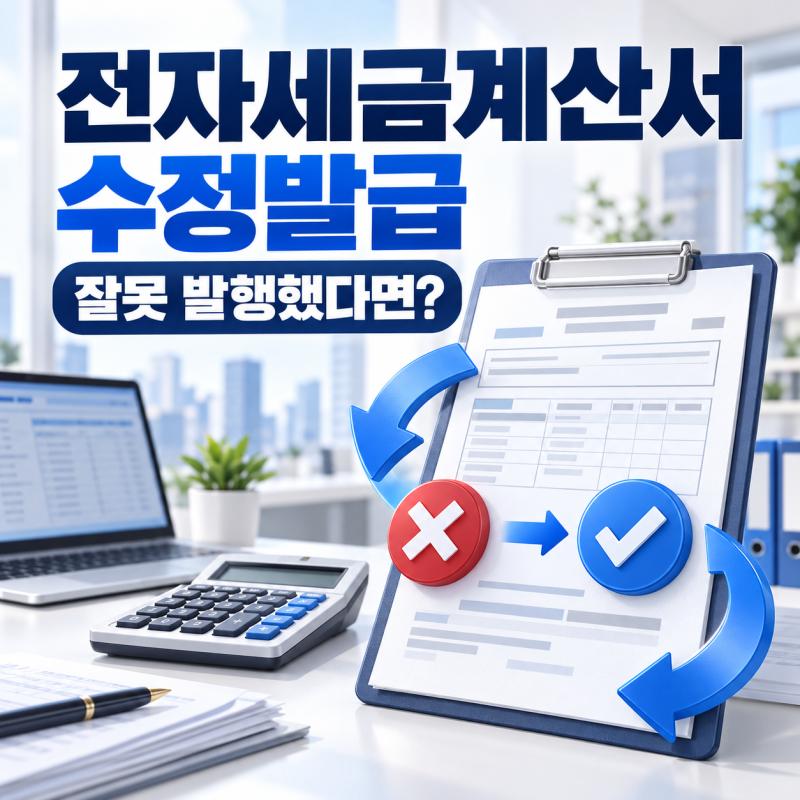 전자세금계산서 잘못 발행했을 때 수정하는 방법｜홈택스 수정발급부터 가산세까지