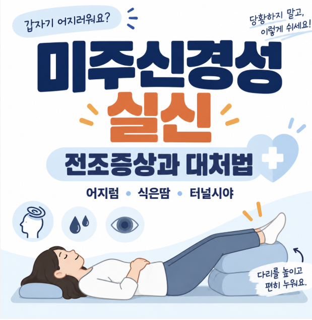 미주신경성 실신 전조증상, 쓰러질 것 같을 때 어떻게 해야 할까
