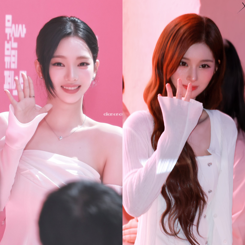 진심 초미녀 라인업 미쳤다는.. 카리나에 이어 설윤이라는, 같은 무신사 뷰티 다른 드레스로 ....