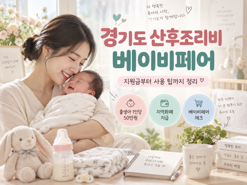 경기도 산후조리비 50만원 9월 30일 종료, 베이비페어에서 쓸 수 있을까?