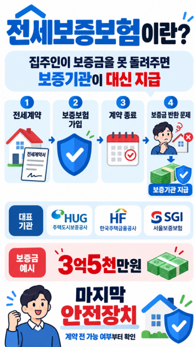 [전세난 속 전세 구하기 4편] 전세보증보험 가입하기 — 가입조건·보증한도·거절되는 경우