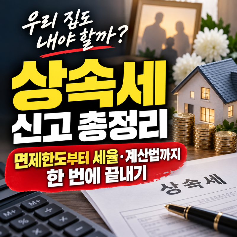 상속세 신고 총정리, 면제한도부터 세율·계산법까지 한 번에 끝내기